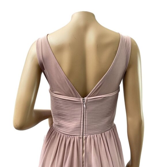 Birdy‎ Grey Ryan Sheer V Back Maxi Formal Bridesmaid Dress Mauve Medium NWT - Picture 9 of 16